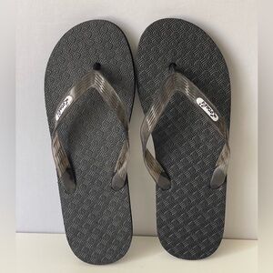 Locals Hawaii Flip Flop Thong Sandals Black/Smokey Clear XL Slippers